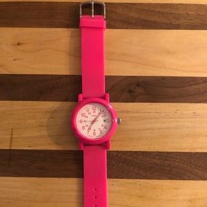 Timex Hot Pink Rubber Watch with Nightlight